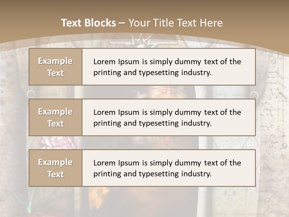 Manuscript Imagination Aged PowerPoint Template