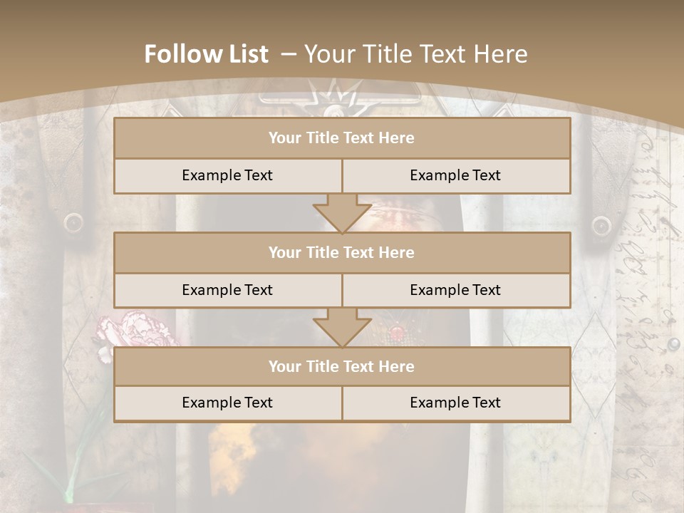 Manuscript Imagination Aged PowerPoint Template