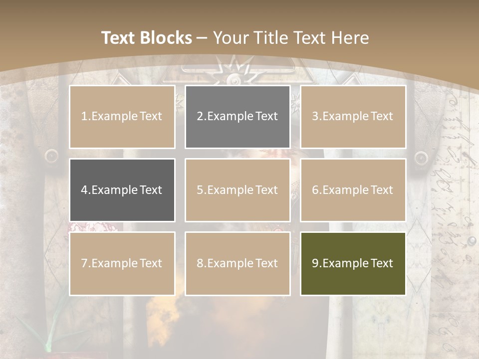 Manuscript Imagination Aged PowerPoint Template