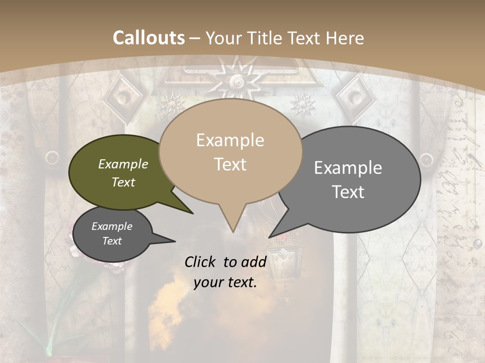 Manuscript Imagination Aged PowerPoint Template
