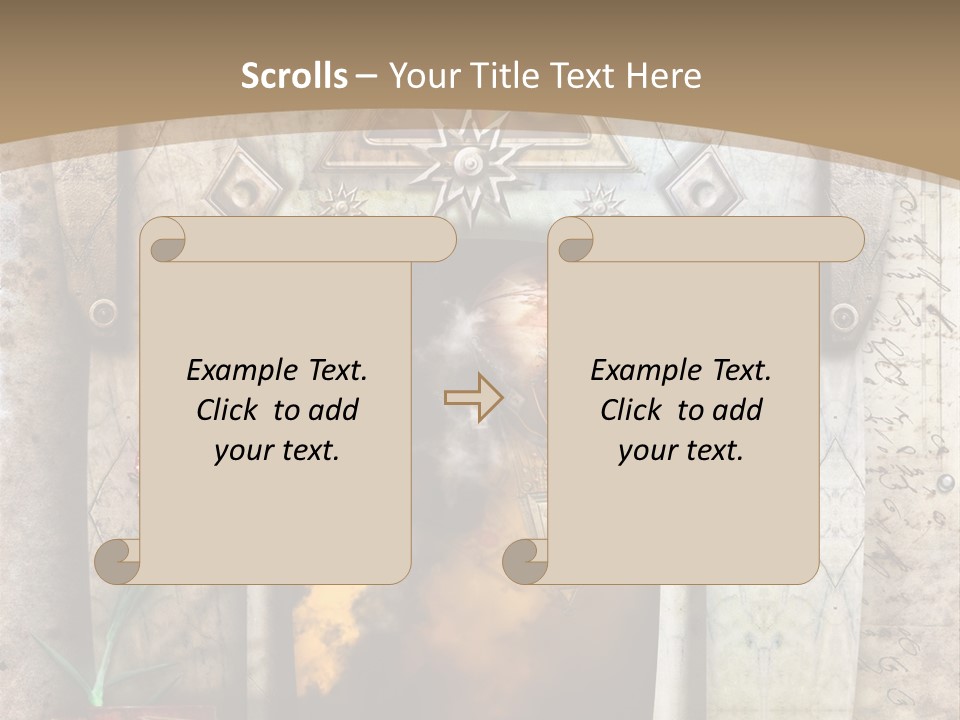 Manuscript Imagination Aged PowerPoint Template