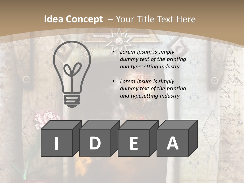 Manuscript Imagination Aged PowerPoint Template