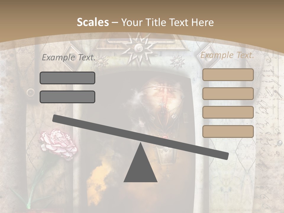 Manuscript Imagination Aged PowerPoint Template