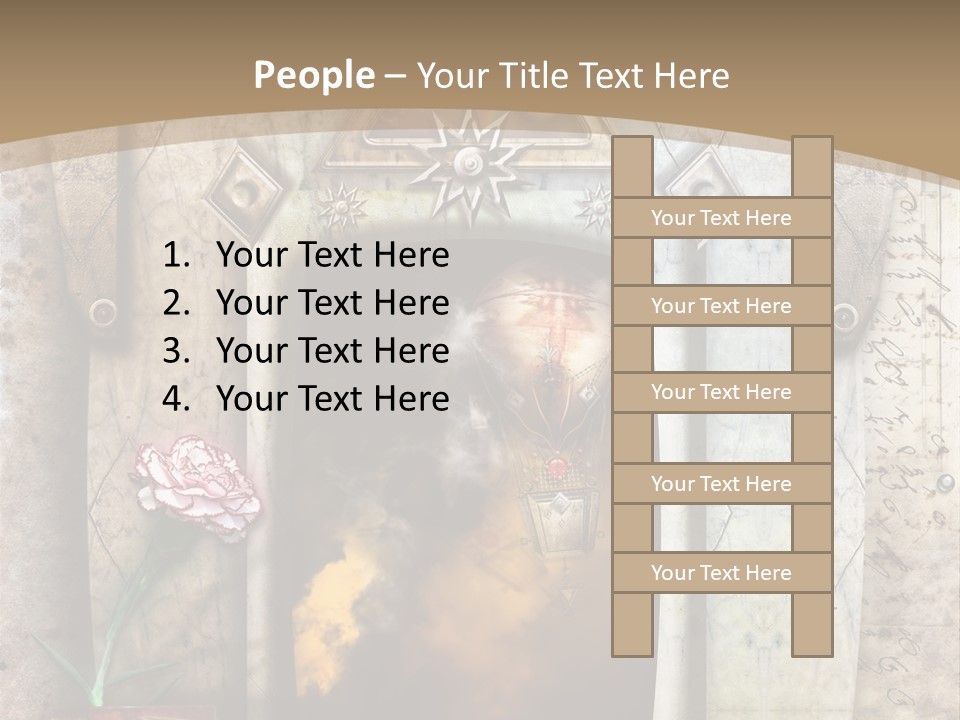 Manuscript Imagination Aged PowerPoint Template