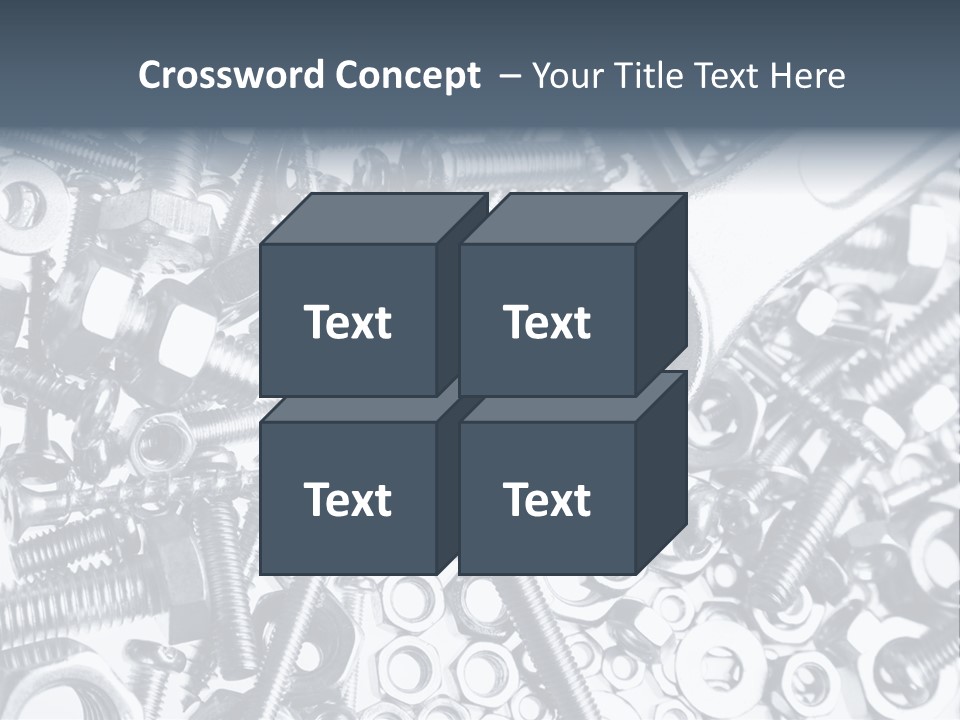 Spanner Close Up Iron PowerPoint Template