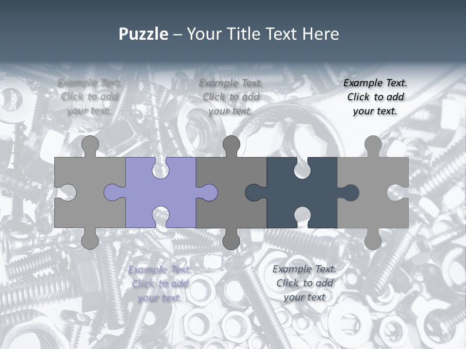 Spanner Close Up Iron PowerPoint Template