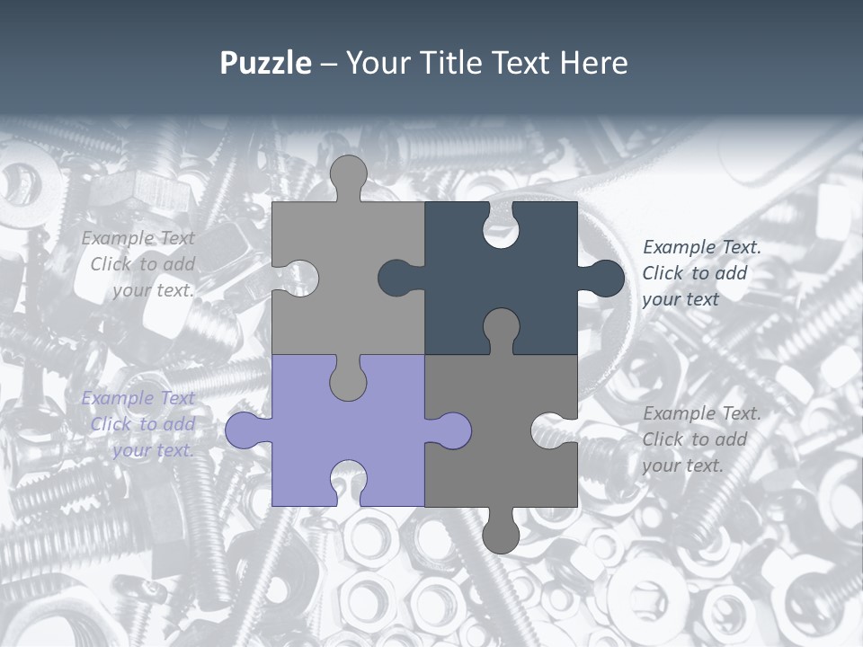 Spanner Close Up Iron PowerPoint Template