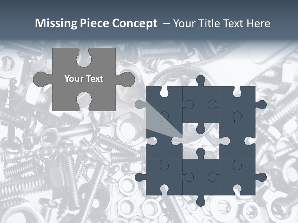 Spanner Close Up Iron PowerPoint Template