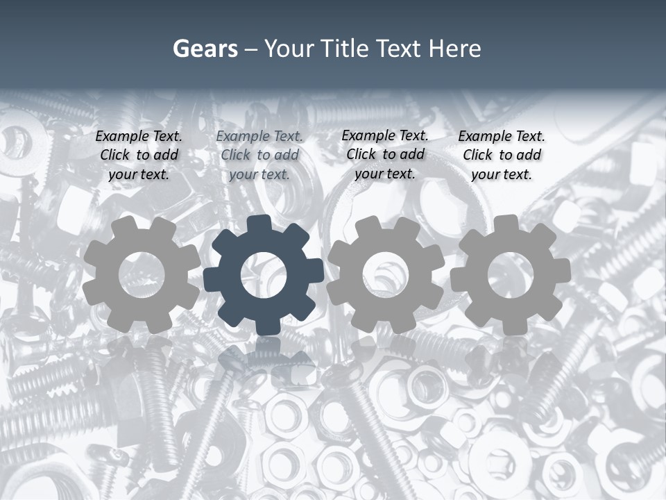 Spanner Close Up Iron PowerPoint Template
