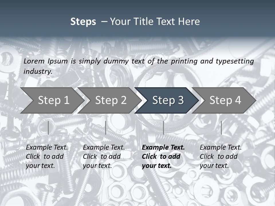 Spanner Close Up Iron PowerPoint Template