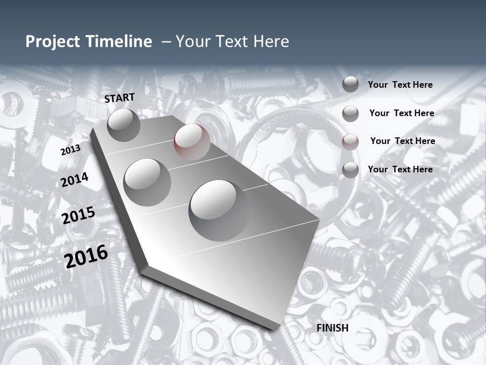 Spanner Close Up Iron PowerPoint Template