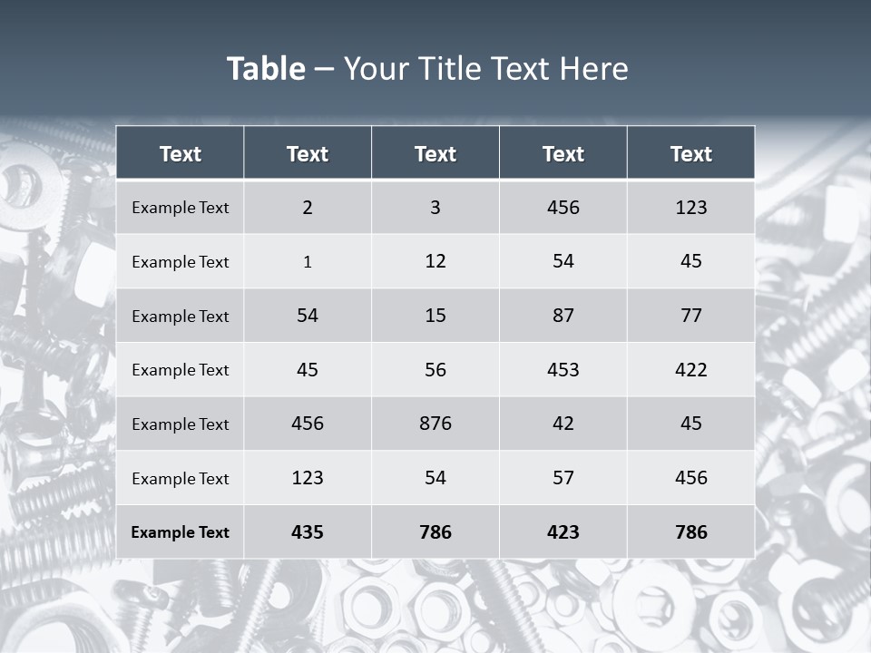 Spanner Close Up Iron PowerPoint Template