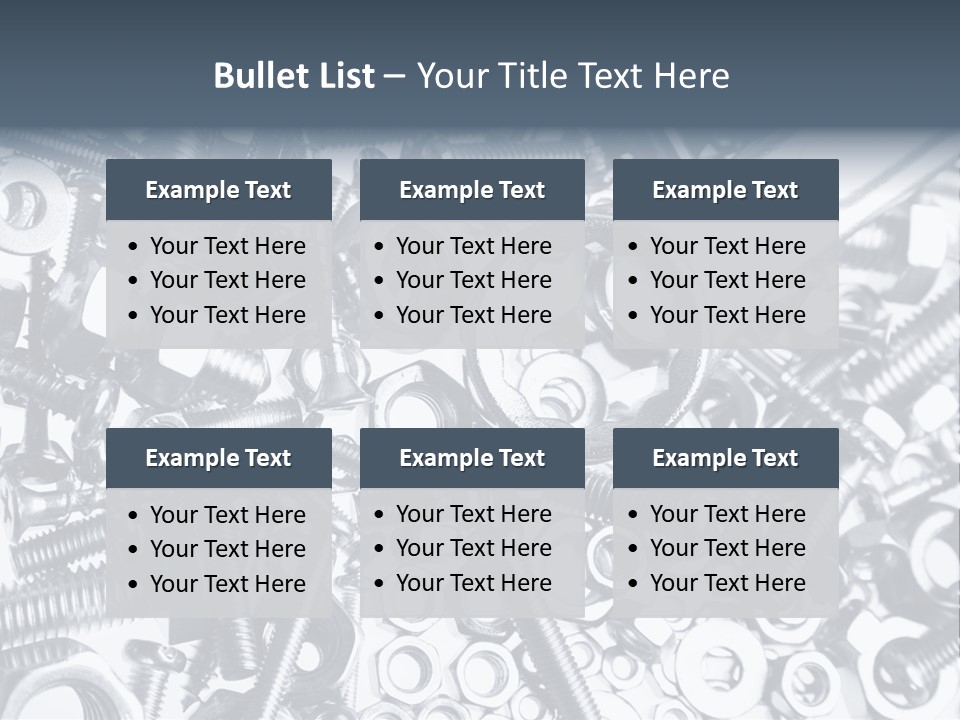 Spanner Close Up Iron PowerPoint Template