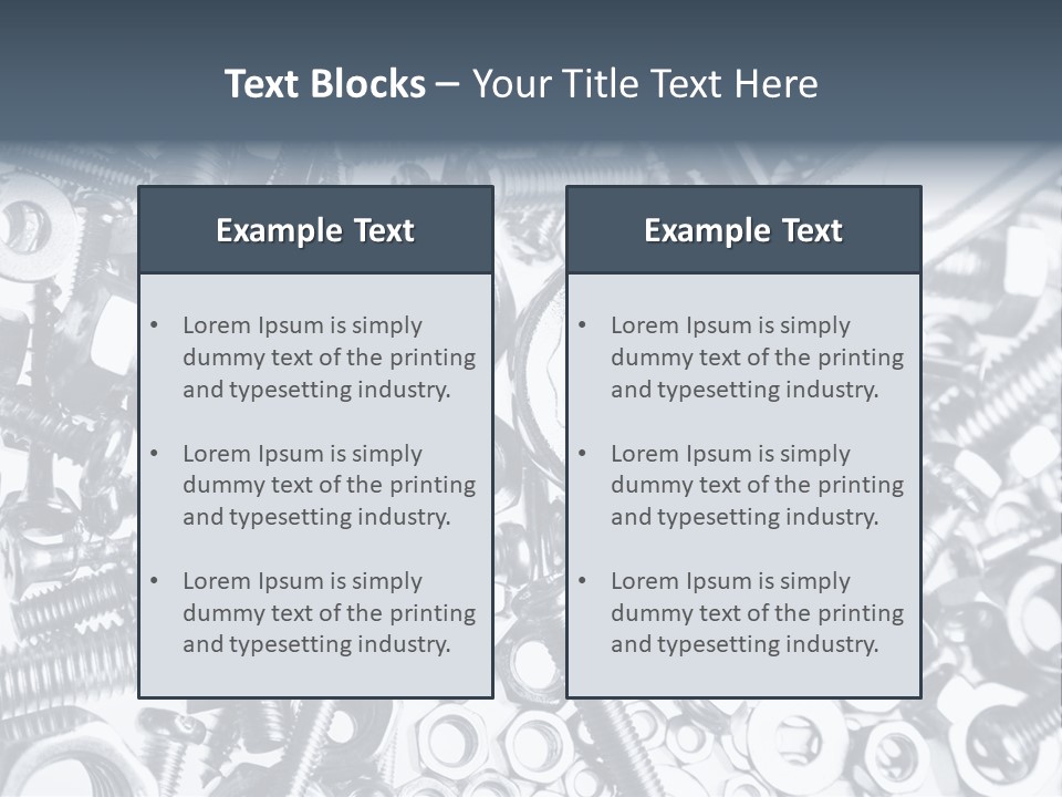 Spanner Close Up Iron PowerPoint Template
