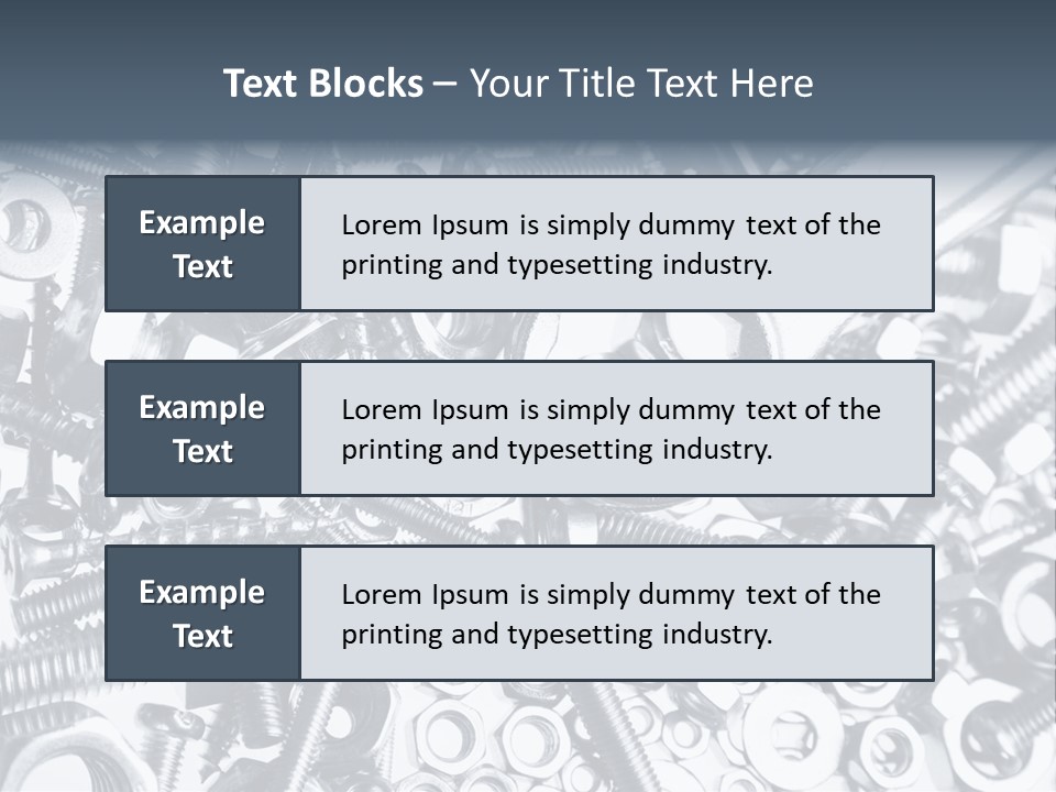 Spanner Close Up Iron PowerPoint Template