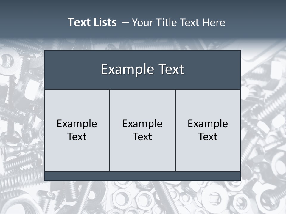 Spanner Close Up Iron PowerPoint Template