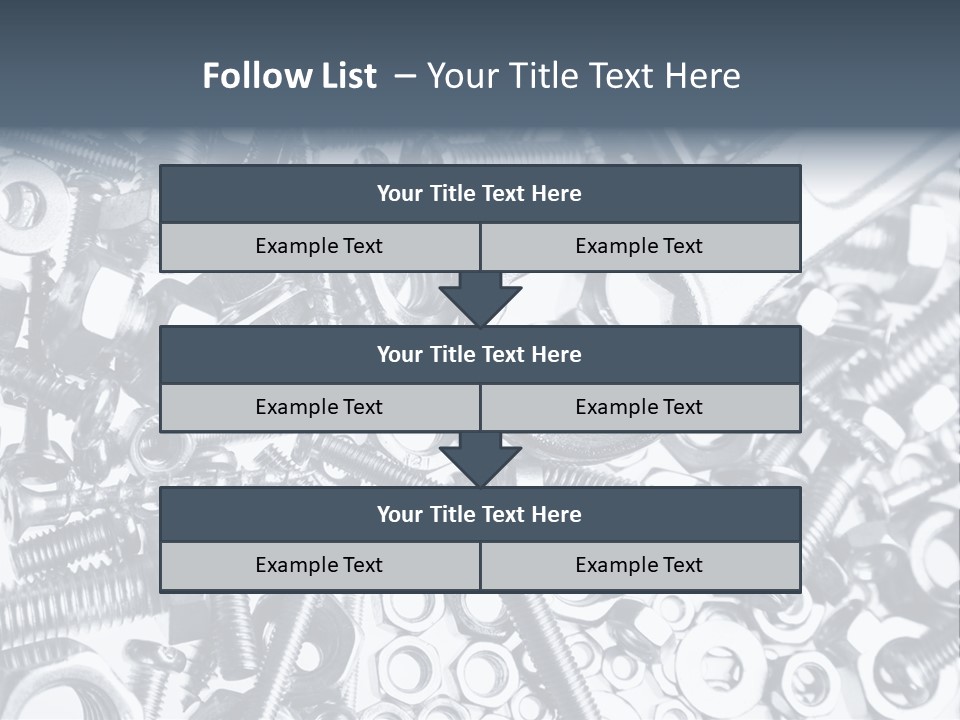 Spanner Close Up Iron PowerPoint Template