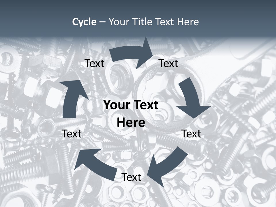 Spanner Close Up Iron PowerPoint Template