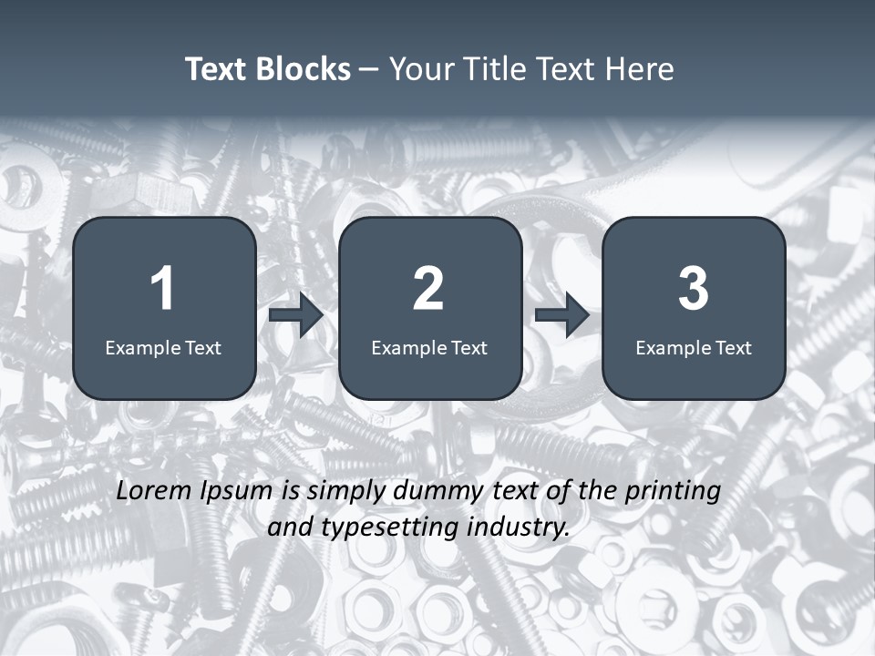 Spanner Close Up Iron PowerPoint Template