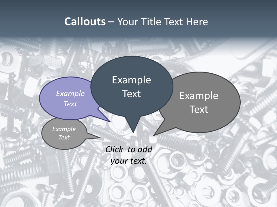 Spanner Close Up Iron PowerPoint Template
