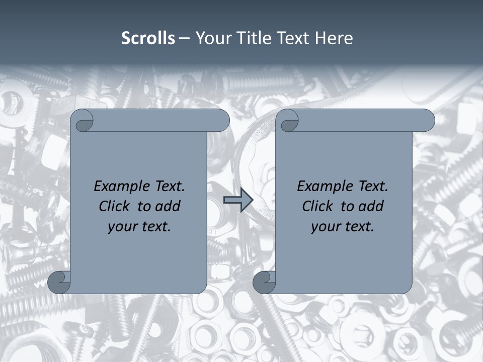 Spanner Close Up Iron PowerPoint Template
