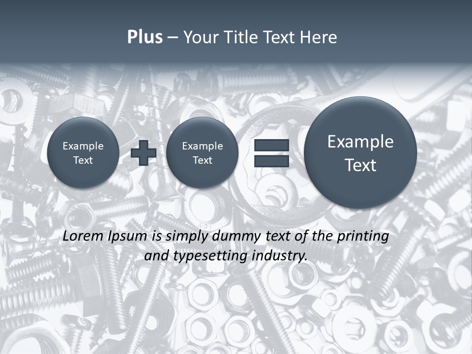 Spanner Close Up Iron PowerPoint Template