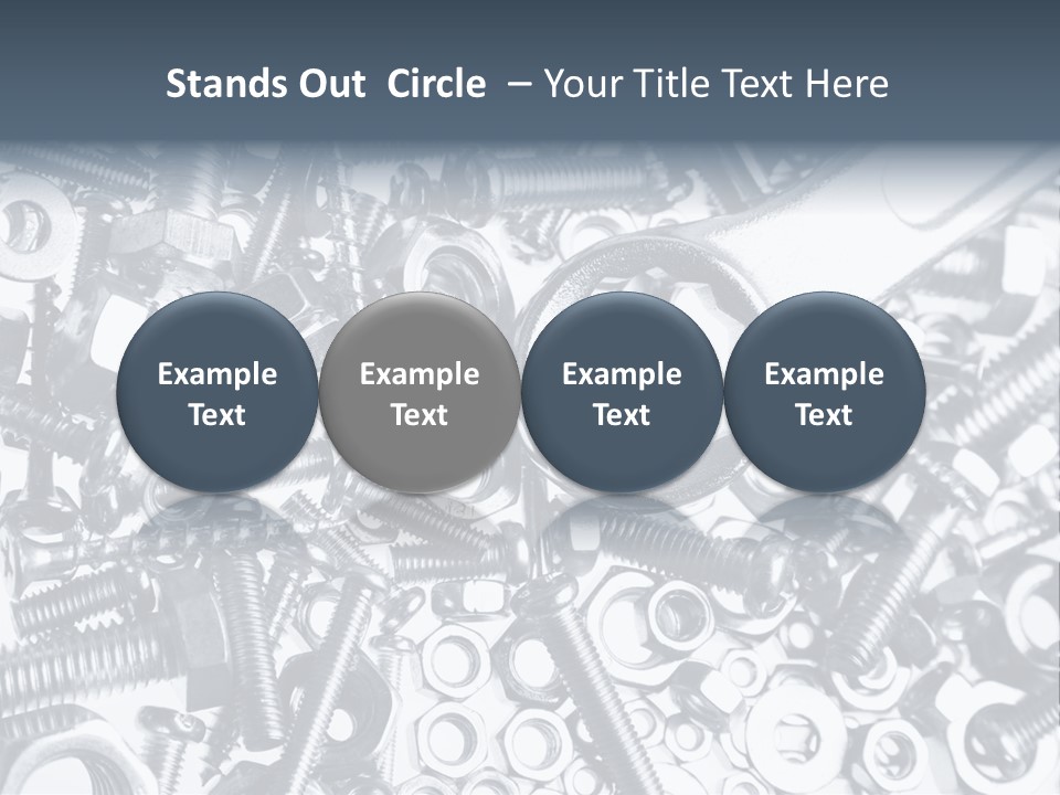 Spanner Close Up Iron PowerPoint Template