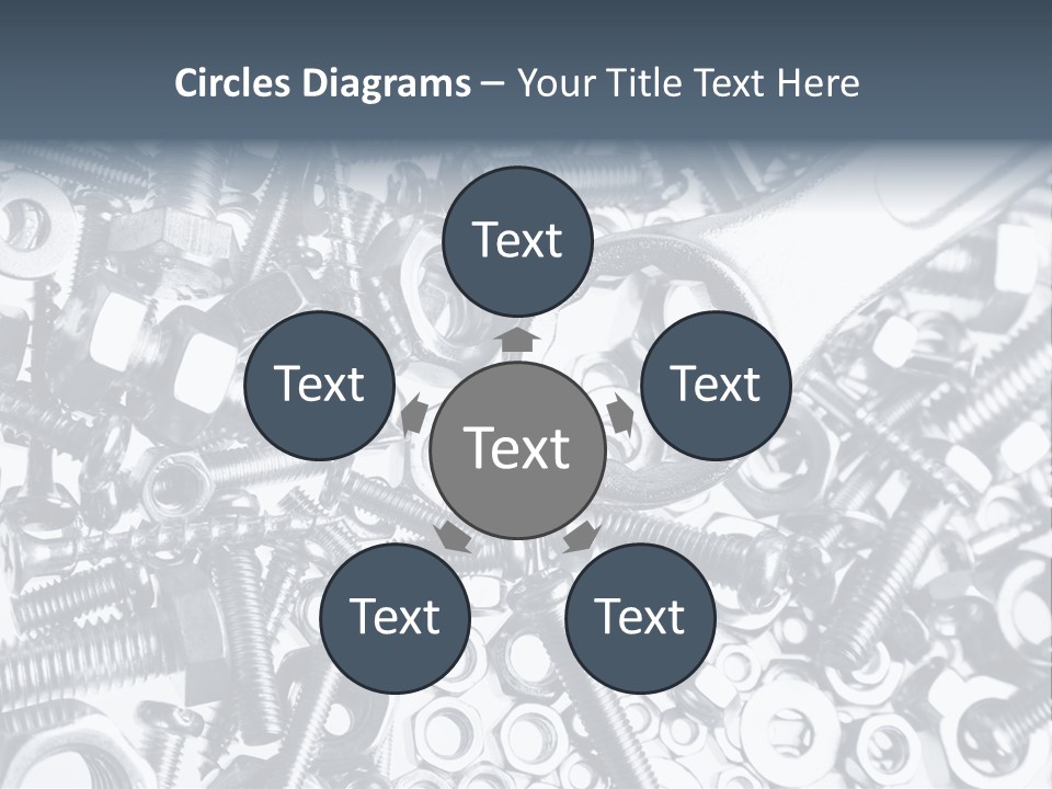 Spanner Close Up Iron PowerPoint Template