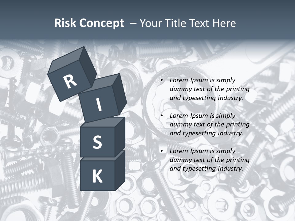 Spanner Close Up Iron PowerPoint Template