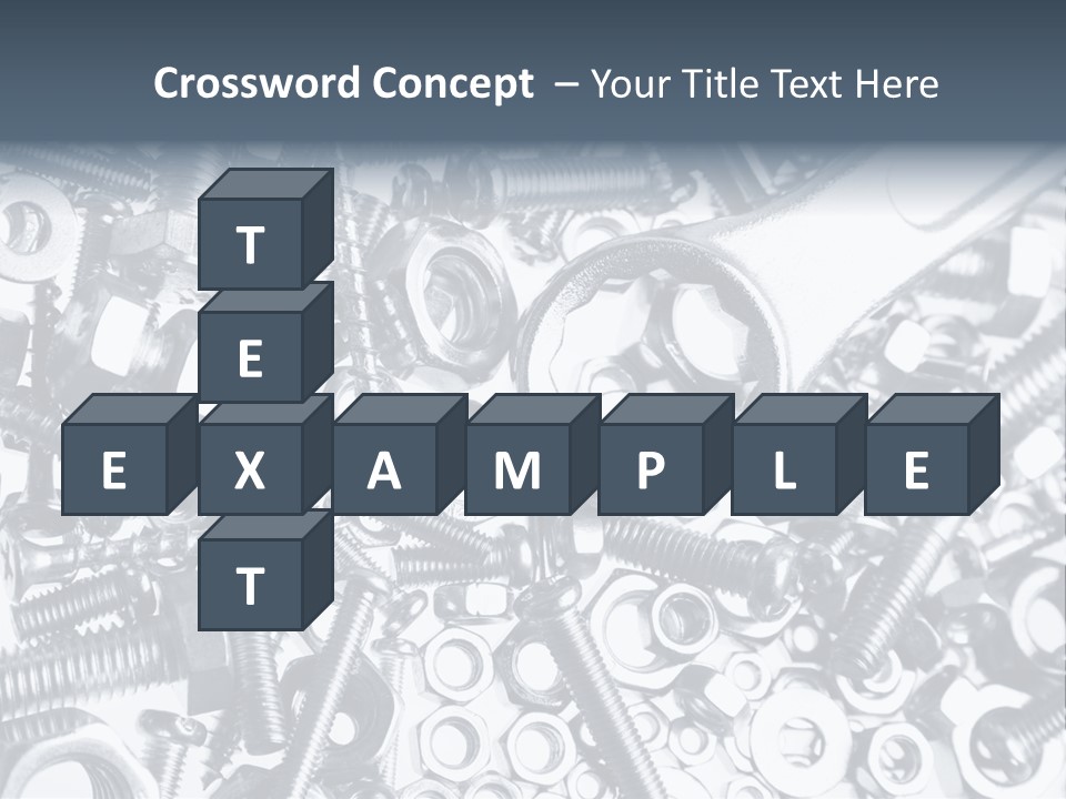 Spanner Close Up Iron PowerPoint Template