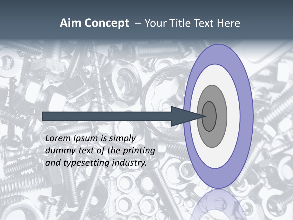 Spanner Close Up Iron PowerPoint Template