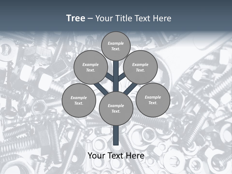 Spanner Close Up Iron PowerPoint Template