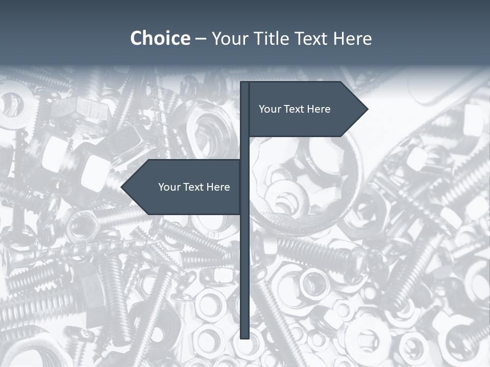 Spanner Close Up Iron PowerPoint Template