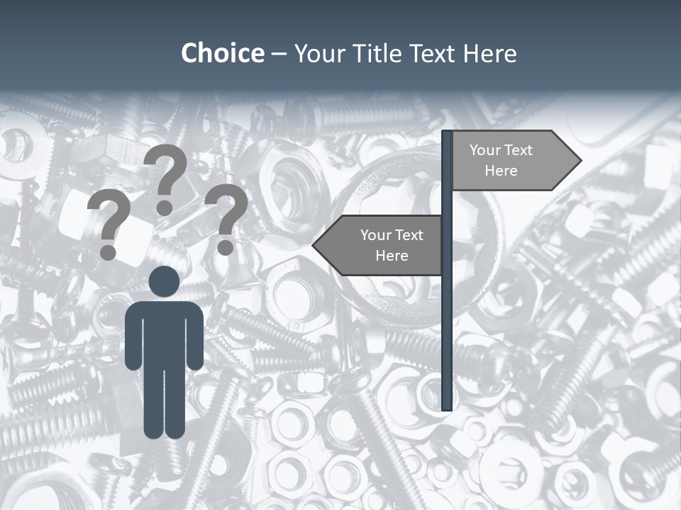 Spanner Close Up Iron PowerPoint Template