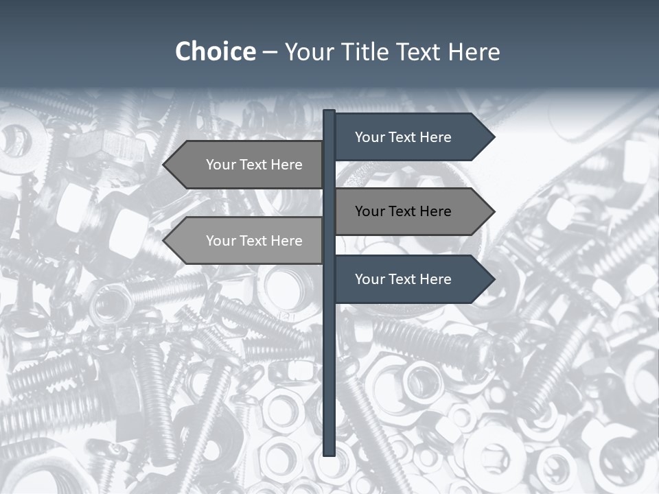 Spanner Close Up Iron PowerPoint Template