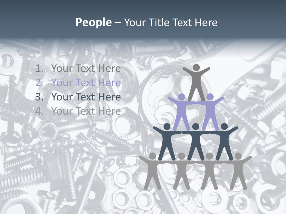 Spanner Close Up Iron PowerPoint Template