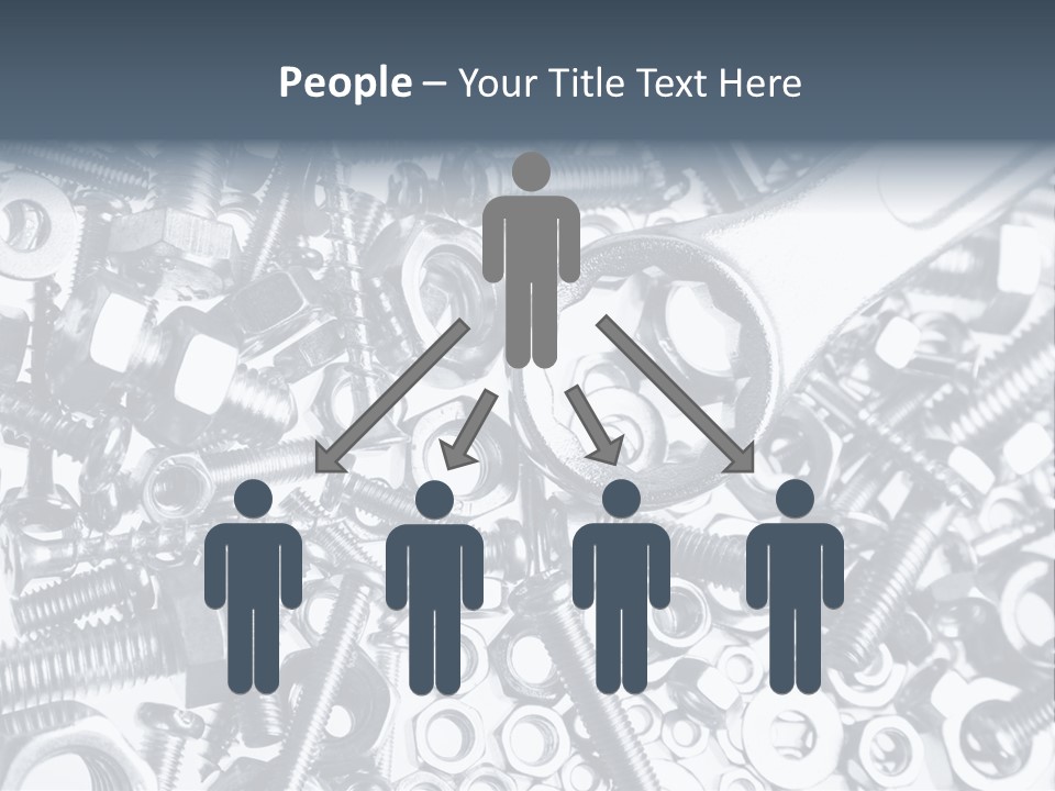 Spanner Close Up Iron PowerPoint Template
