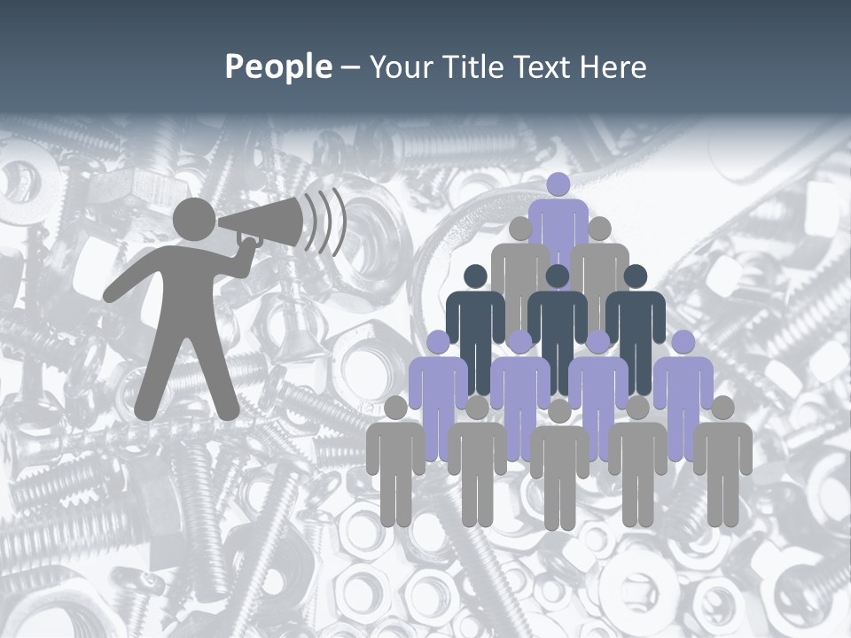 Spanner Close Up Iron PowerPoint Template