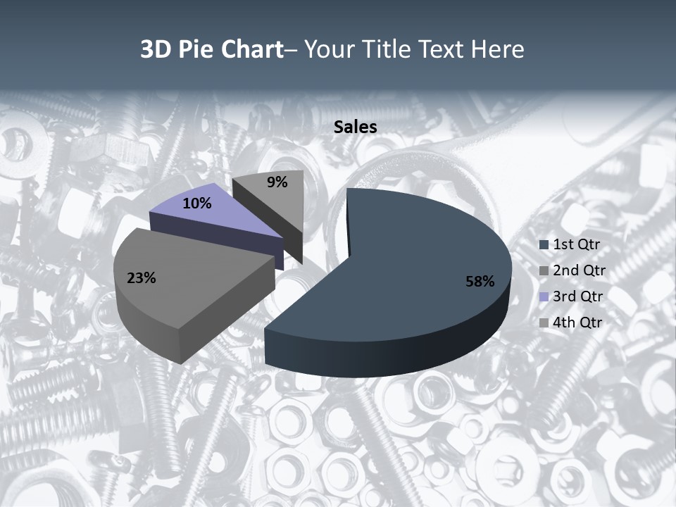 Spanner Close Up Iron PowerPoint Template