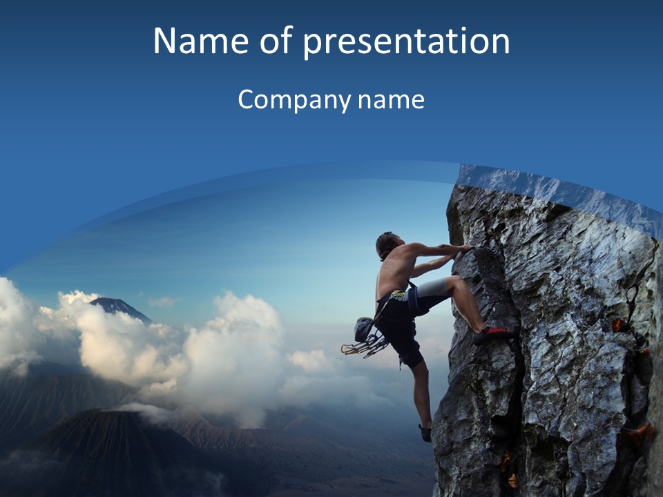 Height Climb Active PowerPoint Template