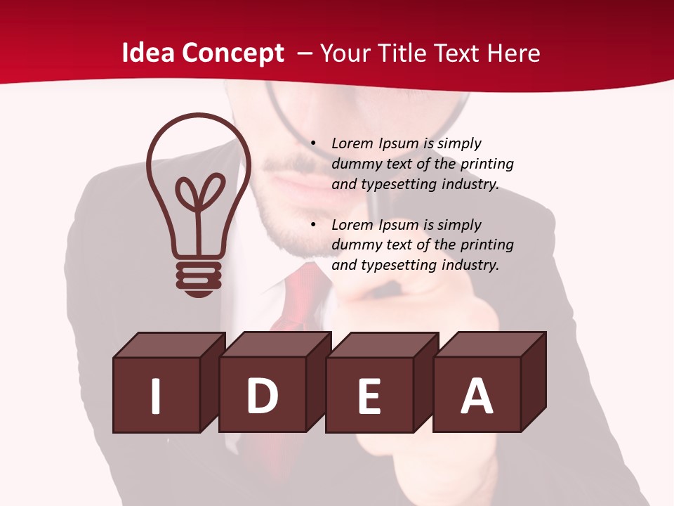 Look Concept Isolated PowerPoint Template