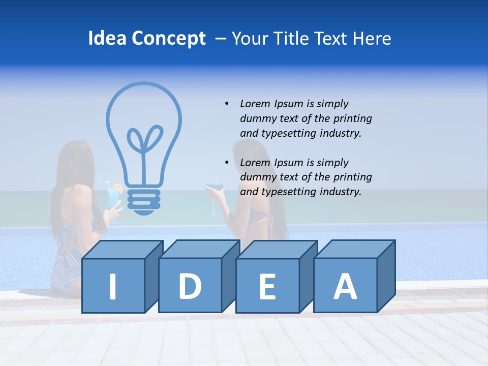 Ocean Beautiful White PowerPoint Template