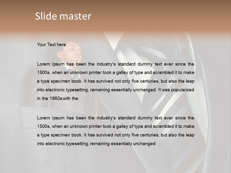 Job Person Suit PowerPoint Template