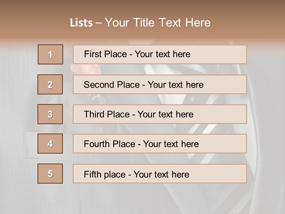 Job Person Suit PowerPoint Template