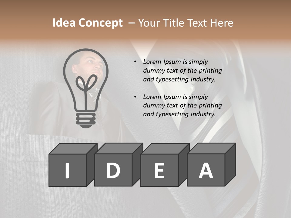 Job Person Suit PowerPoint Template