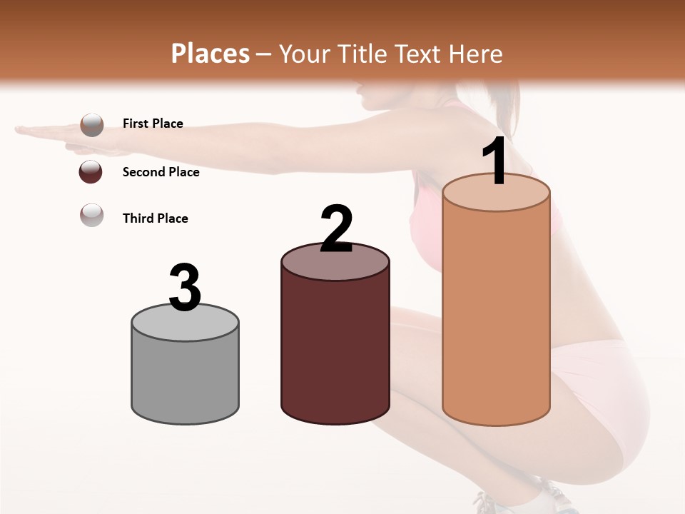 Model Cheerful Girl PowerPoint Template