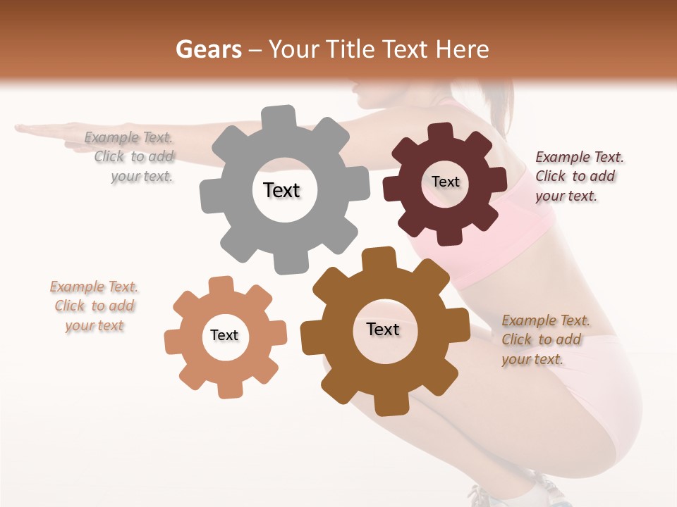 Model Cheerful Girl PowerPoint Template