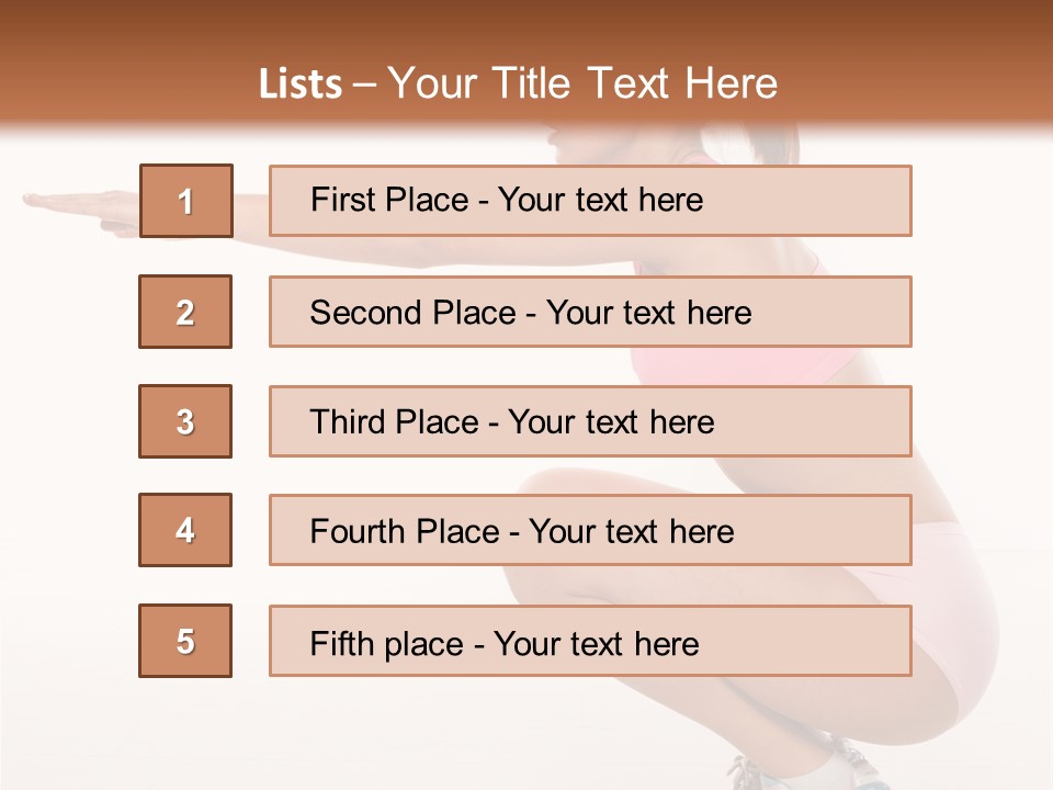 Model Cheerful Girl PowerPoint Template