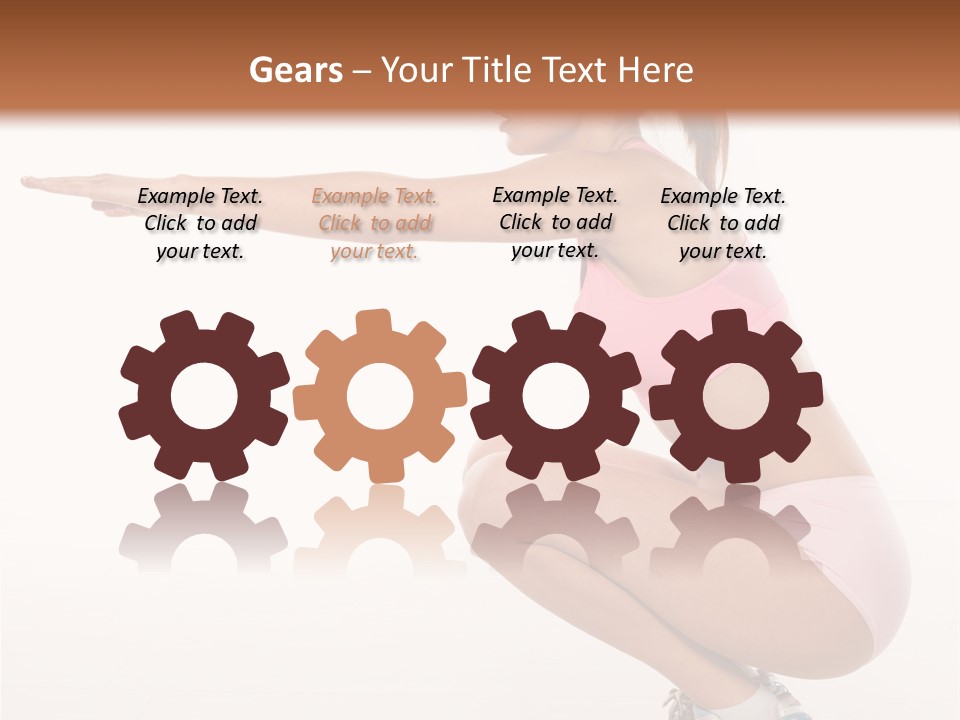 Model Cheerful Girl PowerPoint Template