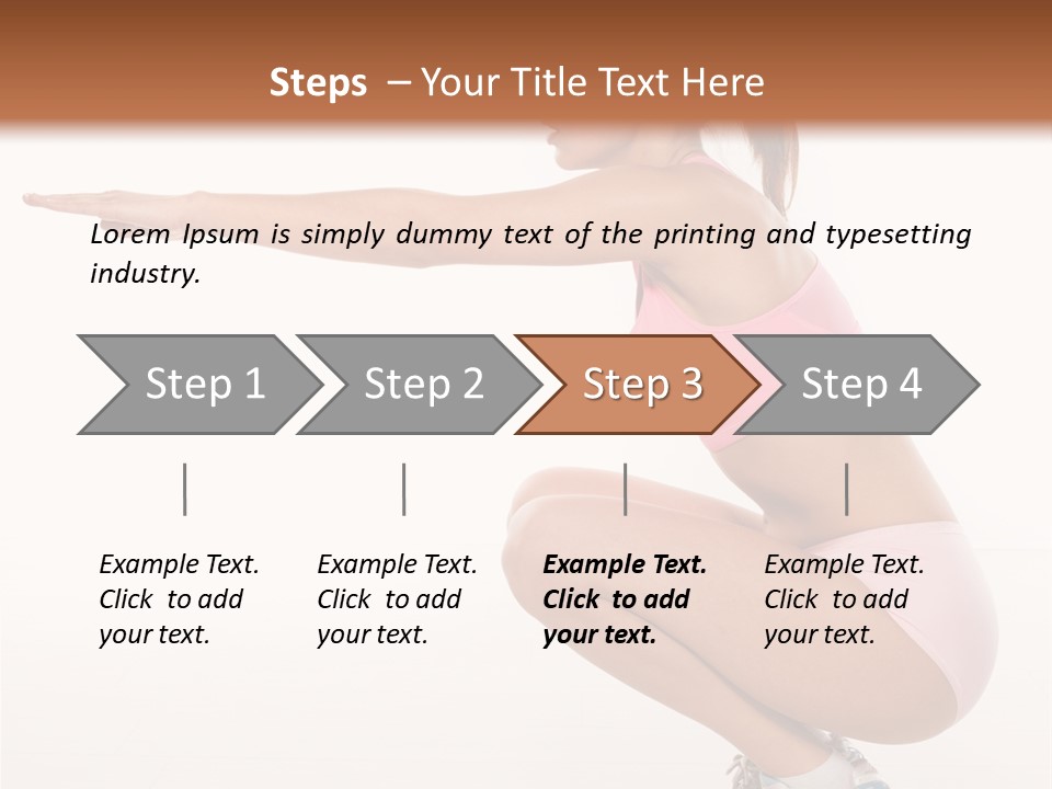 Model Cheerful Girl PowerPoint Template
